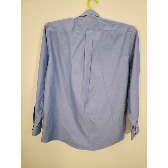 Brooks Brothers Shirt Mens Medium 16 34/35 Blue Long Sleeve Busines Work Preppy - Picture 5 of 11